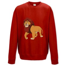 Sweatshort with Print The Lion King Cute Smiling Lion - XS  red