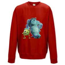 Свитшот с принтом Корпорация Монстров Дружелюбные Герои - XS красный