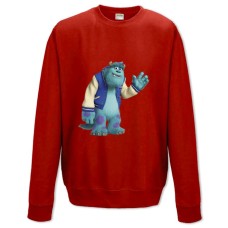 Свитшот с принтом Корпорация Монстров Джеймс Салливан Привет - XS красный