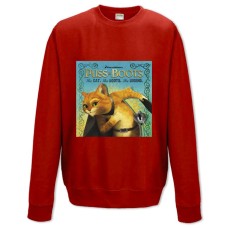 Свитшот с принтом Кот В Сапогах Главная Тема - XS красный