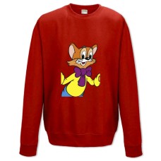 Свитшот с принтом Кот Леопольд - XS красный