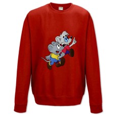 Свитшот с принтом Кот Леопольд Мышата - XS красный