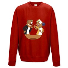 Sweatshort with Print Catdog Cute - XS  red