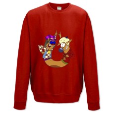 Sweatshort with Print Catdog Stars - XS  red