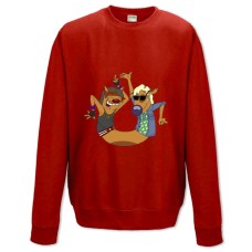 Sweatshort with Print Catdog Dance - XS  red
