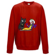 Sweatshort with Print Catdog Batman And Joker - XS  red