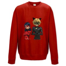 Свитшот с принтом Леди Баг И Супер-Кот - XS красный