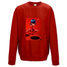 Світшот з принтом Леді Баг І Супер-Кіт Леді Баг Дівчина - XS червоний