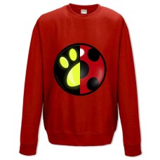 Світшот з принтом Леді Баг І Супер-Кіт Герой Логотип - XS червоний