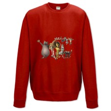 Світшот з принтом Мадагаскар Все Герої - XS червоний