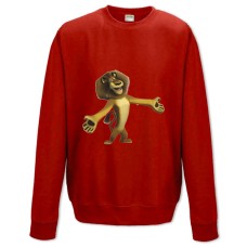 Світшот з принтом Мадагаскар Алекс - XS червоний