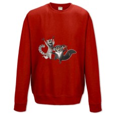 Світшот з принтом Мадагаскар Забавні Лемури - XS червоний