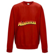 Світшот з принтом Мадагаскар Логотип - XS червоний