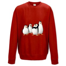 Світшот з принтом Мадагаскар Пінгвіни - XS червоний