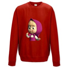 Світшот з принтом Маша І Ведмідь Маша - XS червоний