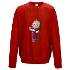 Свитшот с принтом Маша И Медведь Милая Маша - XS красный