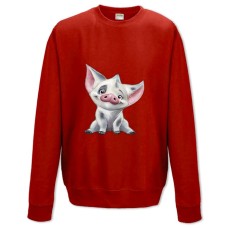 Свитшот с принтом Моана Маленькая Свинка - XS красный