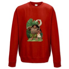 Світшот з принтом Моана І Туї - XS червоний