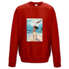 Свитшот с принтом Моана Красивое Море - XS красный