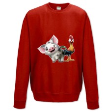 Свитшот с принтом Моана Животные - XS красный