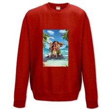 Світшот з принтом Моана Головні Герої - XS червоний