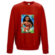 Свитшот с принтом Моана Красивая Девушка - XS красный
