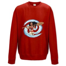 Свитшот с принтом Моана Сила Девушки - XS красный