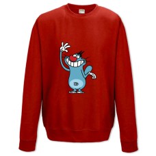 Світшот з принтом Оггі І Таргани Кот - XS червоний