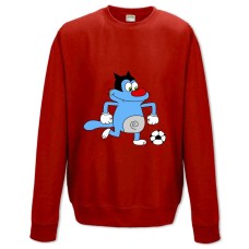 Світшот з принтом Оггі І Таргани Футбол - XS червоний