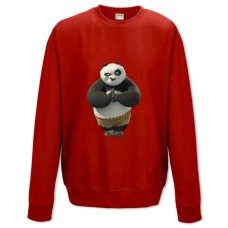 Світшот з принтом Кунг Фу Панда По - XS червоний