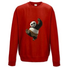 Світшот з принтом Кунг Фу Панда Прикольний За - XS червоний