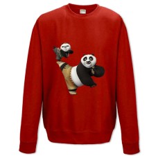 Свитшот с принтом Кунг Фу Панда И Ребенок - XS красный