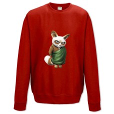 Світшот з принтом Кунг Фу Панда Учитель - XS червоний