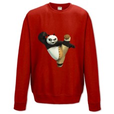 Світшот з принтом Кунг Фу Панда Могутній - XS червоний