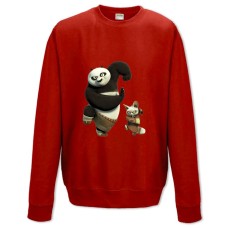 Свитшот с принтом Кунг Фу Панда И Учитель - XS красный