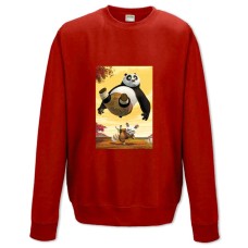 Свитшот с принтом Кунг Фу Панда Забавные Герои Арт - XS красный