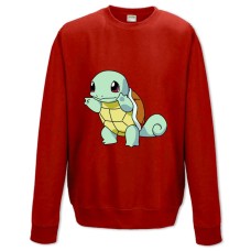Свитшот с принтом Покемоны Прикольный Сквиртл - XS красный