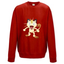Свитшот с принтом Покемоны Мяут - XS красный