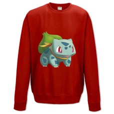 Свитшот с принтом Покемоны Бульбазавр - XS красный