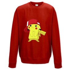 Свитшот с принтом Покемоны Пикачу - XS красный