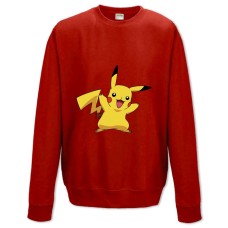 Свитшот с принтом Покемоны Забавный Пикачу - XS красный