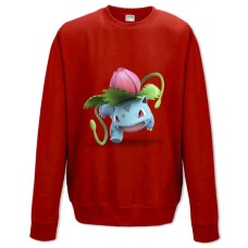 Свитшот с принтом Покемоны Ивизавр - XS красный
