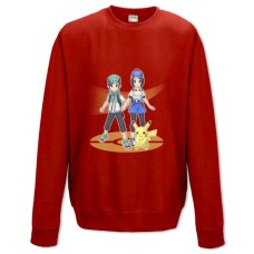 Свитшот с принтом Покемоны Герои - XS красный