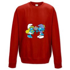 Sweatshort with Print The Smurfs Love - XS  red