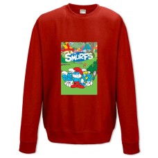 Sweatshort with Print The Smurfs Cartoon Version - XS  red