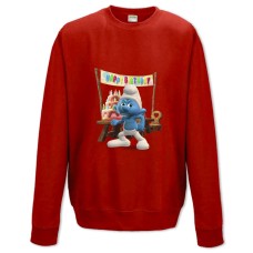 Sweatshort with Print The Smurfs Happy Birthday - XS  red
