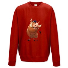 Sweatshort with Print Timon And Pumbaa Smiling Pumbaa - XS  red