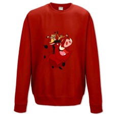 Sweatshort with Print Timon And Pumbaa Funny Heroes - XS  red