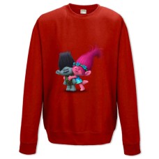 Sweatshort with Print Trolls Hugging - XS  red
