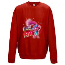 Sweatshort with Print Trolls Put Your Hair In The Air - XS  red